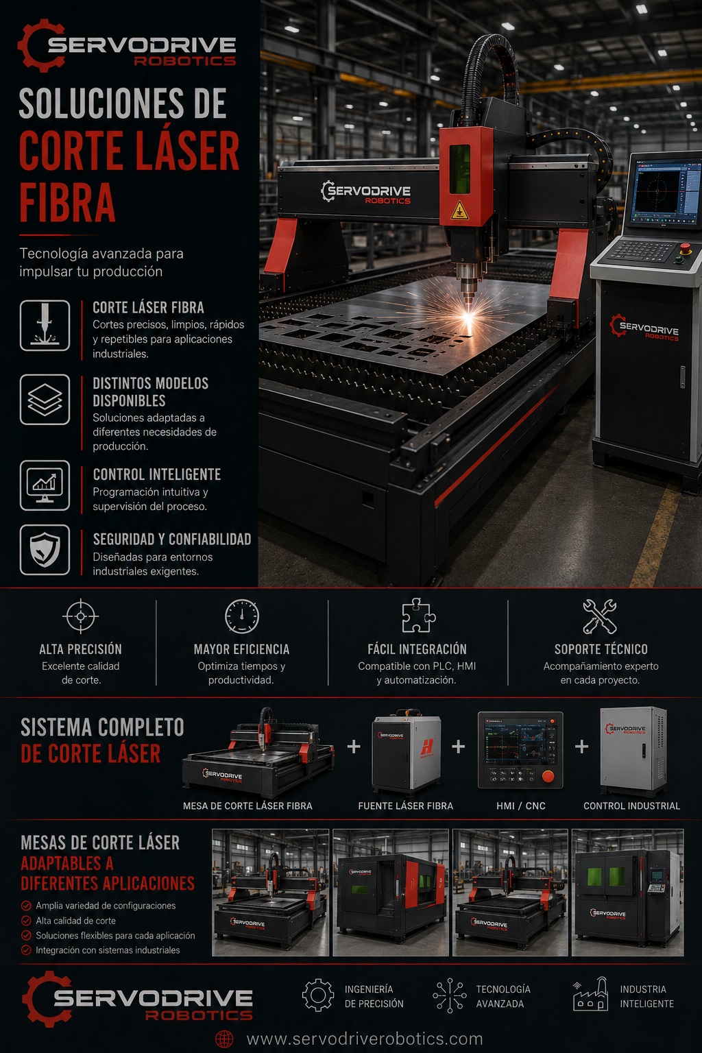 Mesa de corte por láser fibra