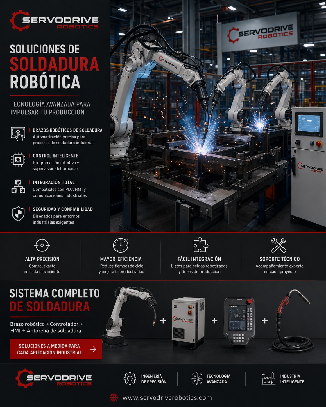 Brazos robóticos de soldadura